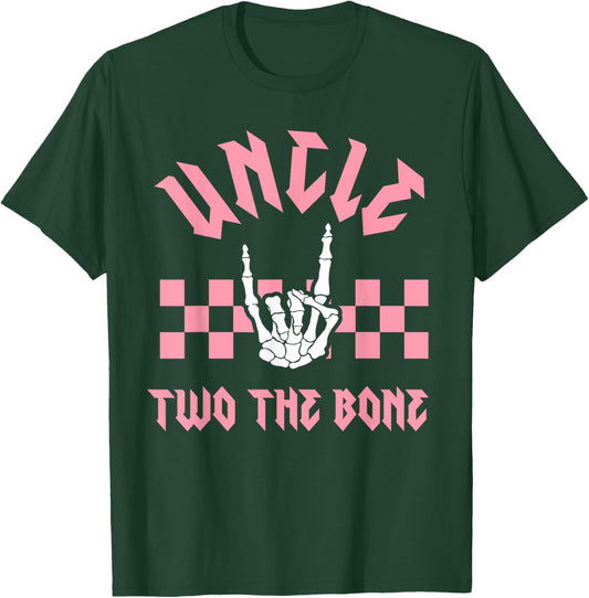 Uncle Bad Two the Bone Birthday 2 Years Old Birthday T-Shirt - T-Shirt | Forest