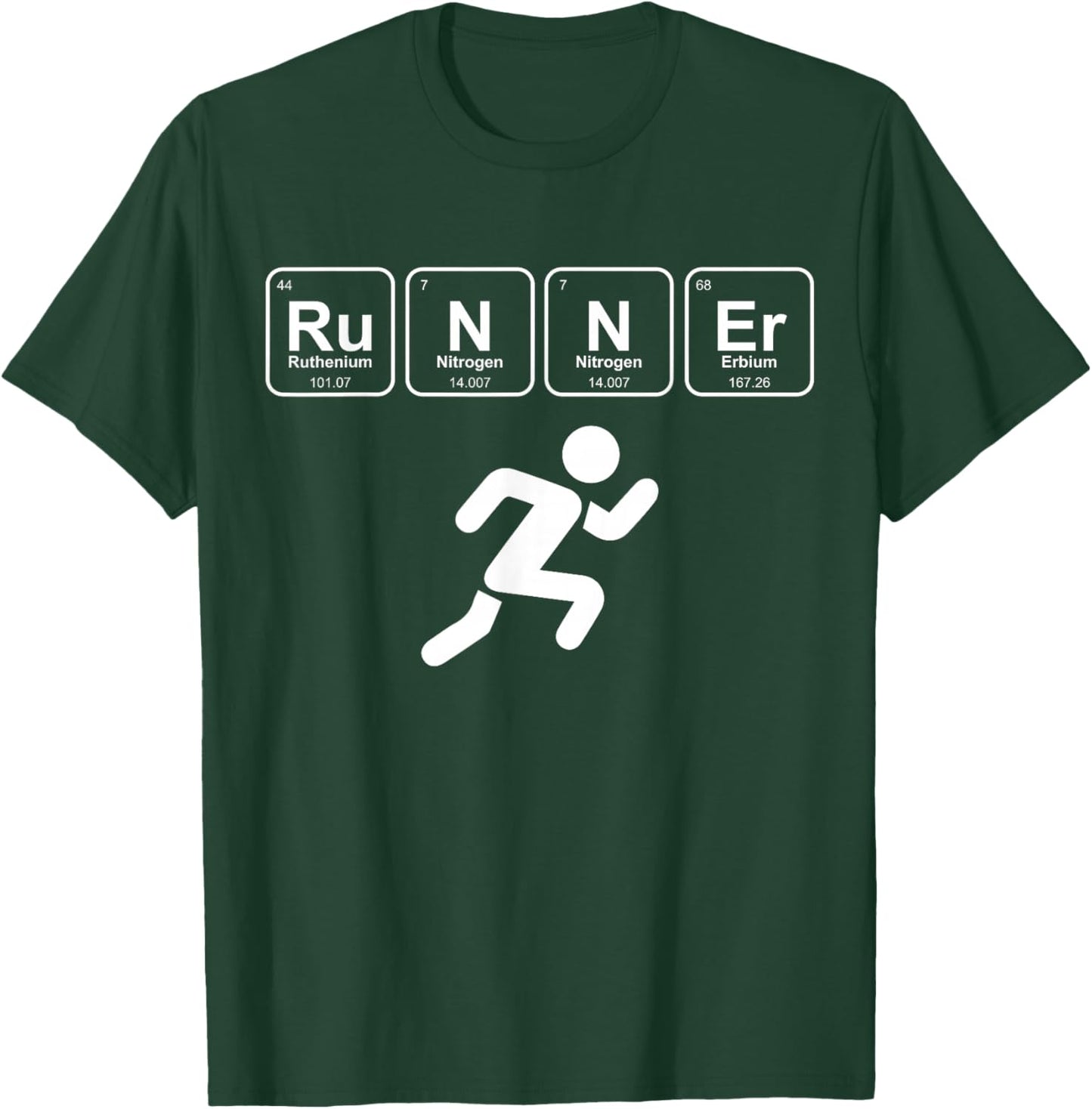 Runner Periodic Table Funny Running Marathon Lovers Outfit T-Shirt - T-Shirt | Forest