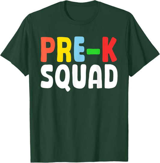 Cool Pre-K Squad Art Women Preschool PreK Teacher T-Shirt - T-Shirt | Forest