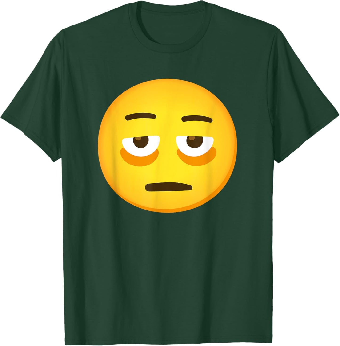 Emoticon Face with Bags Under Eyes T-Shirt - T-Shirt | Forest