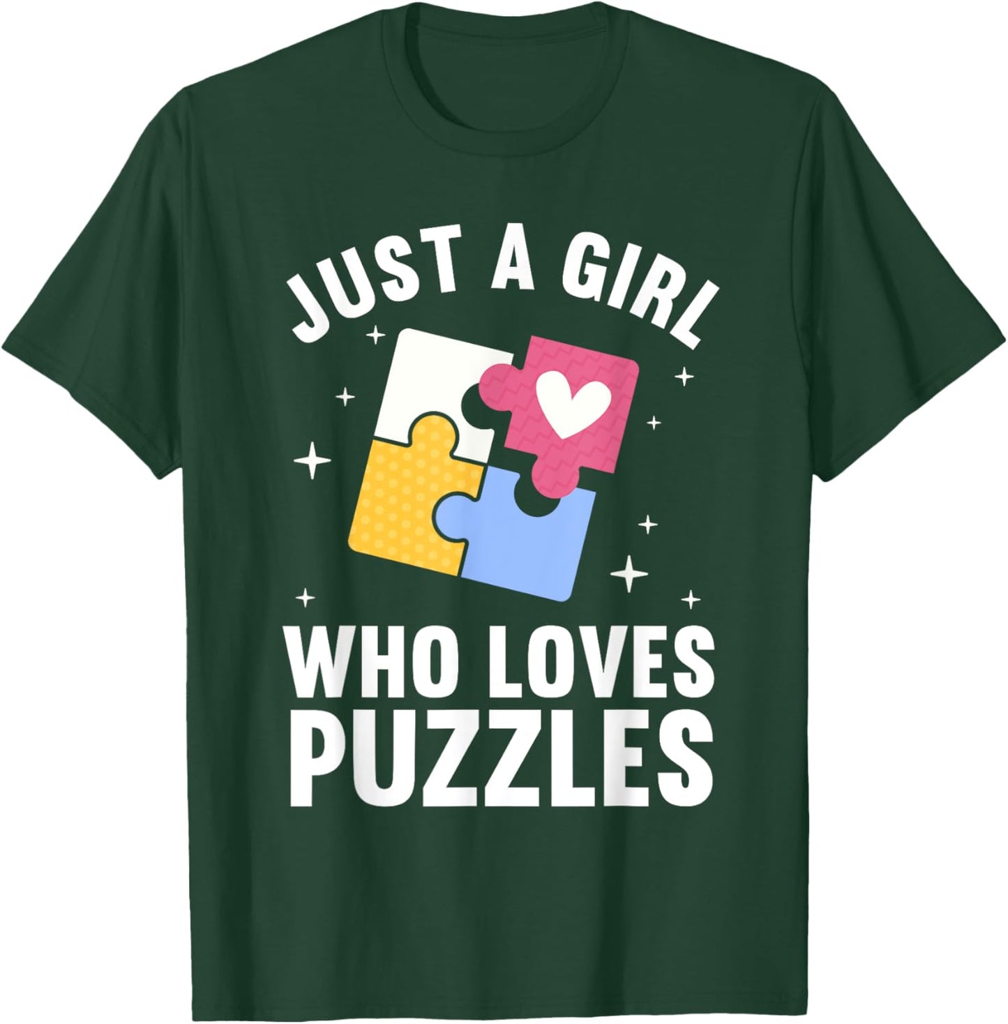 Cool Puzzle Design Girls Jigsaw Lover Puzzle Piece T-Shirt - T-Shirt | Forest