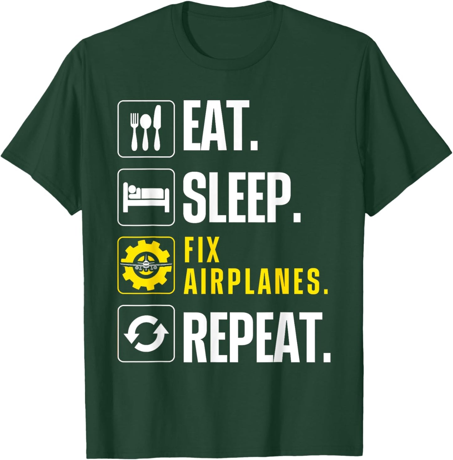 Aircraft Mechanic Art Women Aviation Maintenance T-Shirt - T-Shirt | Forest