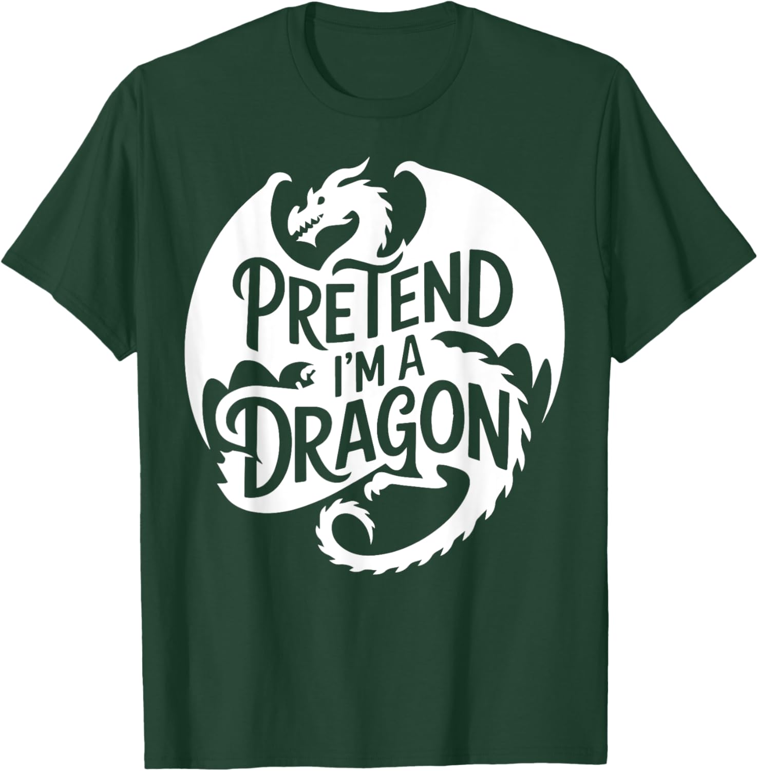 Group Easy Adult Halloween Costumes Pretend I'm A Dragon T-Shirt - T-Shirt | Forest