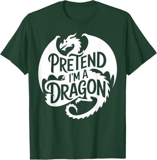Group Easy Adult Halloween Costumes Pretend I'm A Dragon T-Shirt - T-Shirt | Forest