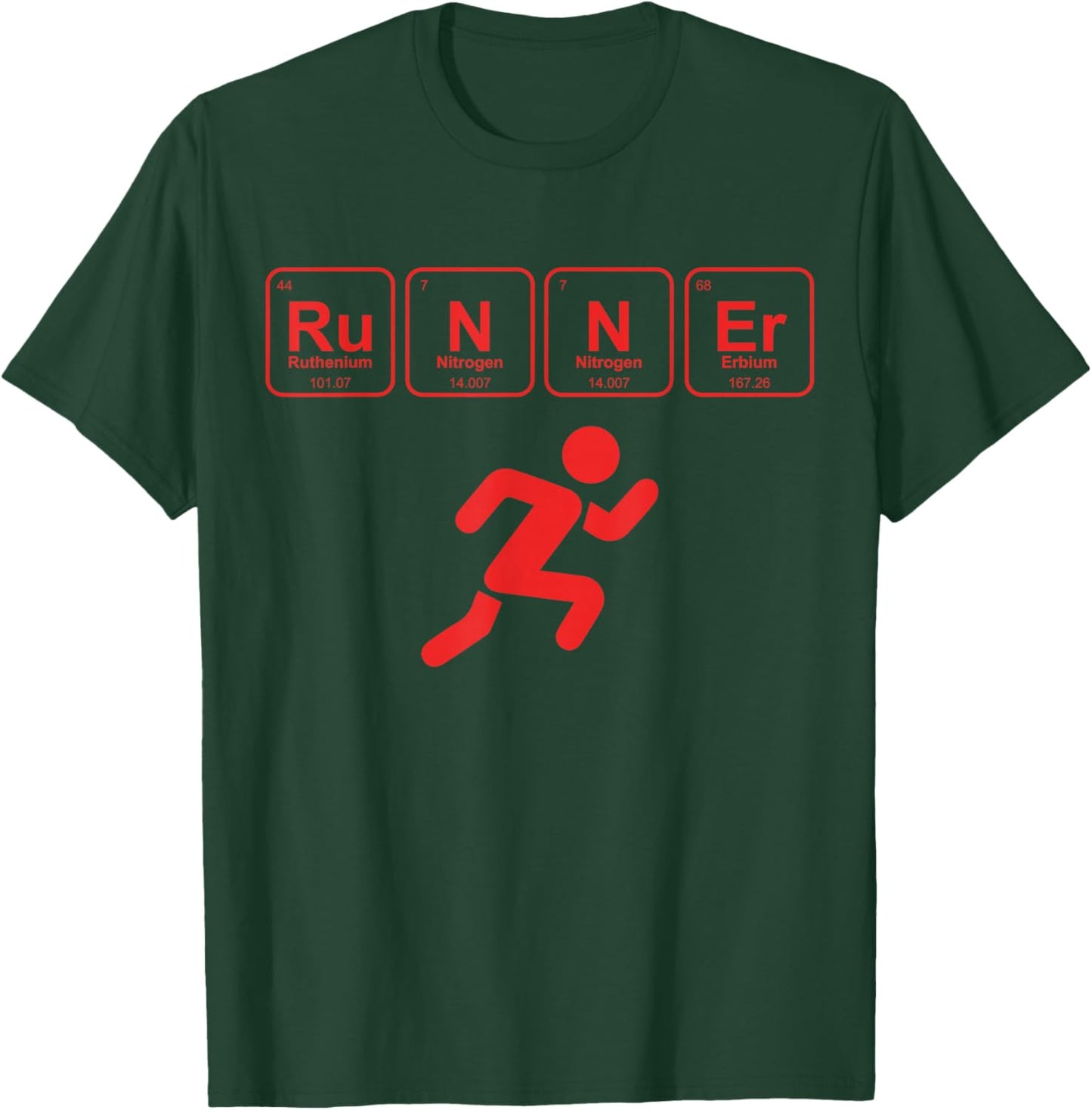 Runner Periodic Table Funny Running Marathon Lovers Outfit T-Shirt - T-Shirt | Forest
