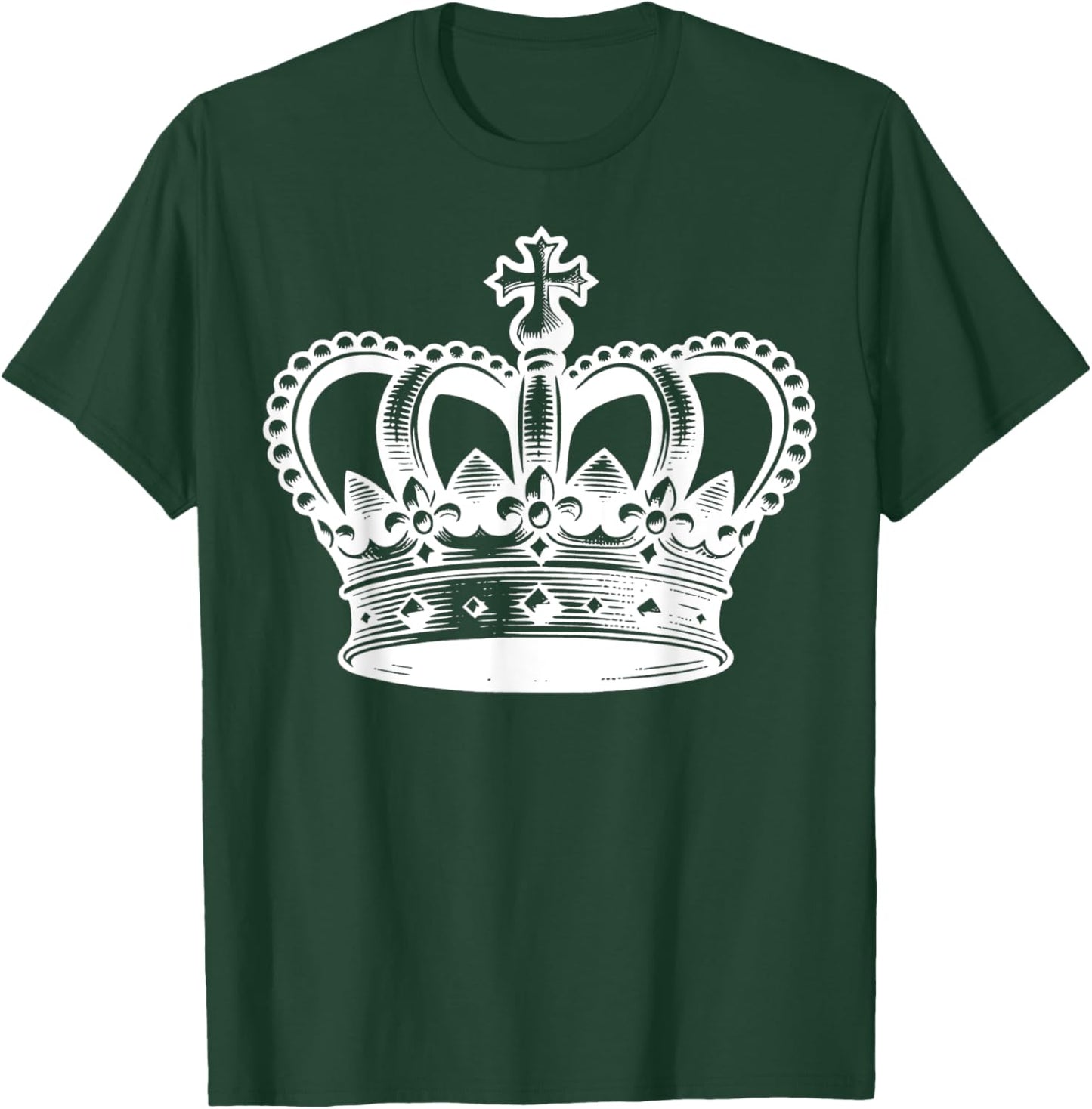Elegant Royal Crown Illustration For Adults T-Shirt - T-Shirt | Forest