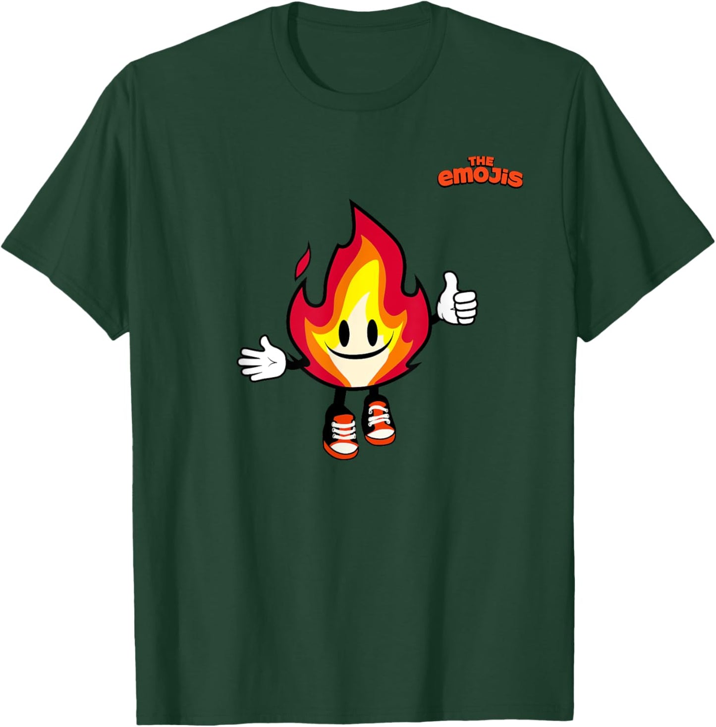 Emoji Nature Fire Flame Thumb Up T-Shirt - T-Shirt | Forest