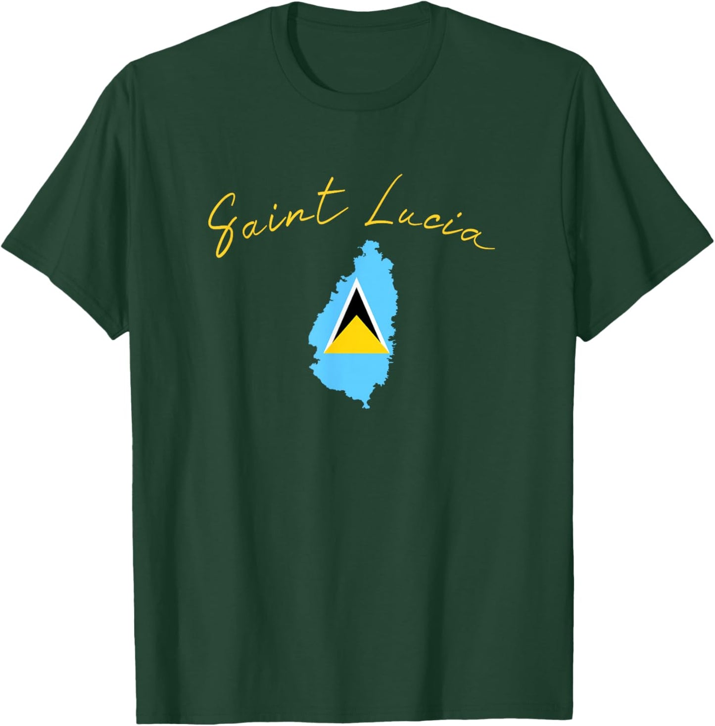 Saint Lucia Flag Pride - Saint Lucian T-Shirt - T-Shirt | Forest