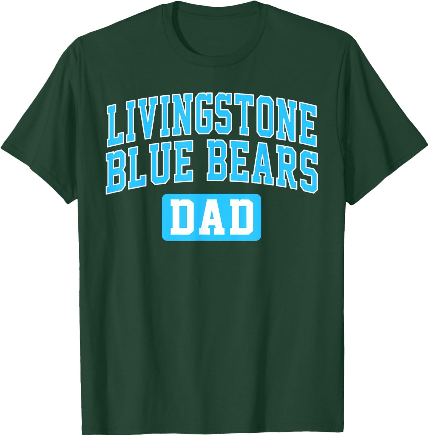Livingstone College Blue Bears Dad Arch Vintage Design T-Shirt - T-Shirt | Forest
