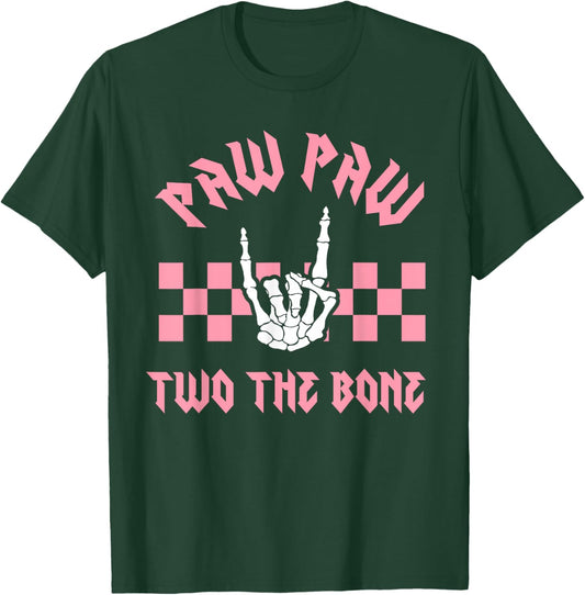 Paw Paw Bad Two the Bone Birthday 2 Years Old Birthday T-Shirt - T-Shirt | Forest