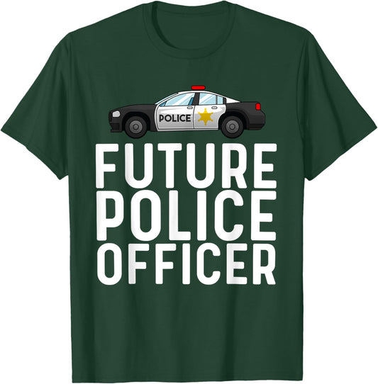Cool Police Officer Design For Boys Kids Toddler Cop Police T-Shirt - T-Shirt | Forest