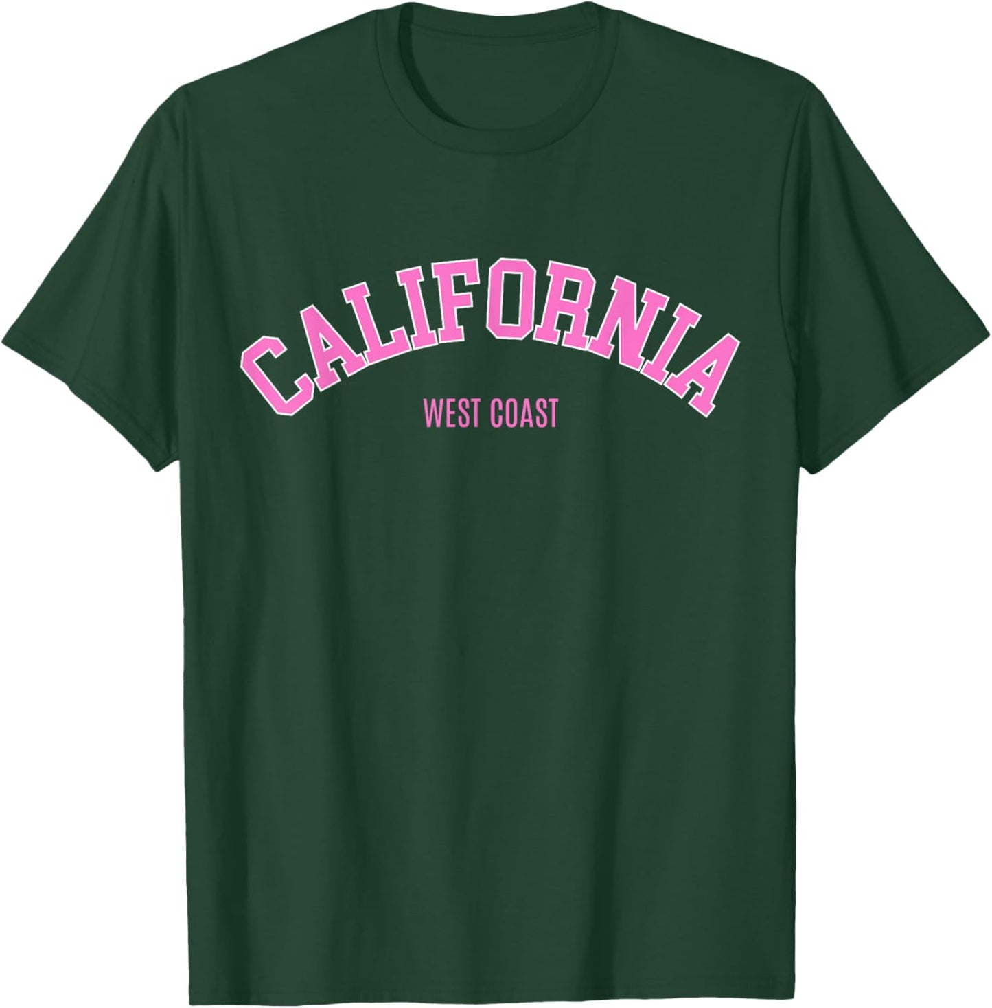 California Women's Graphic Summer Tops Vintage T-Shirt - T-Shirt | Forest