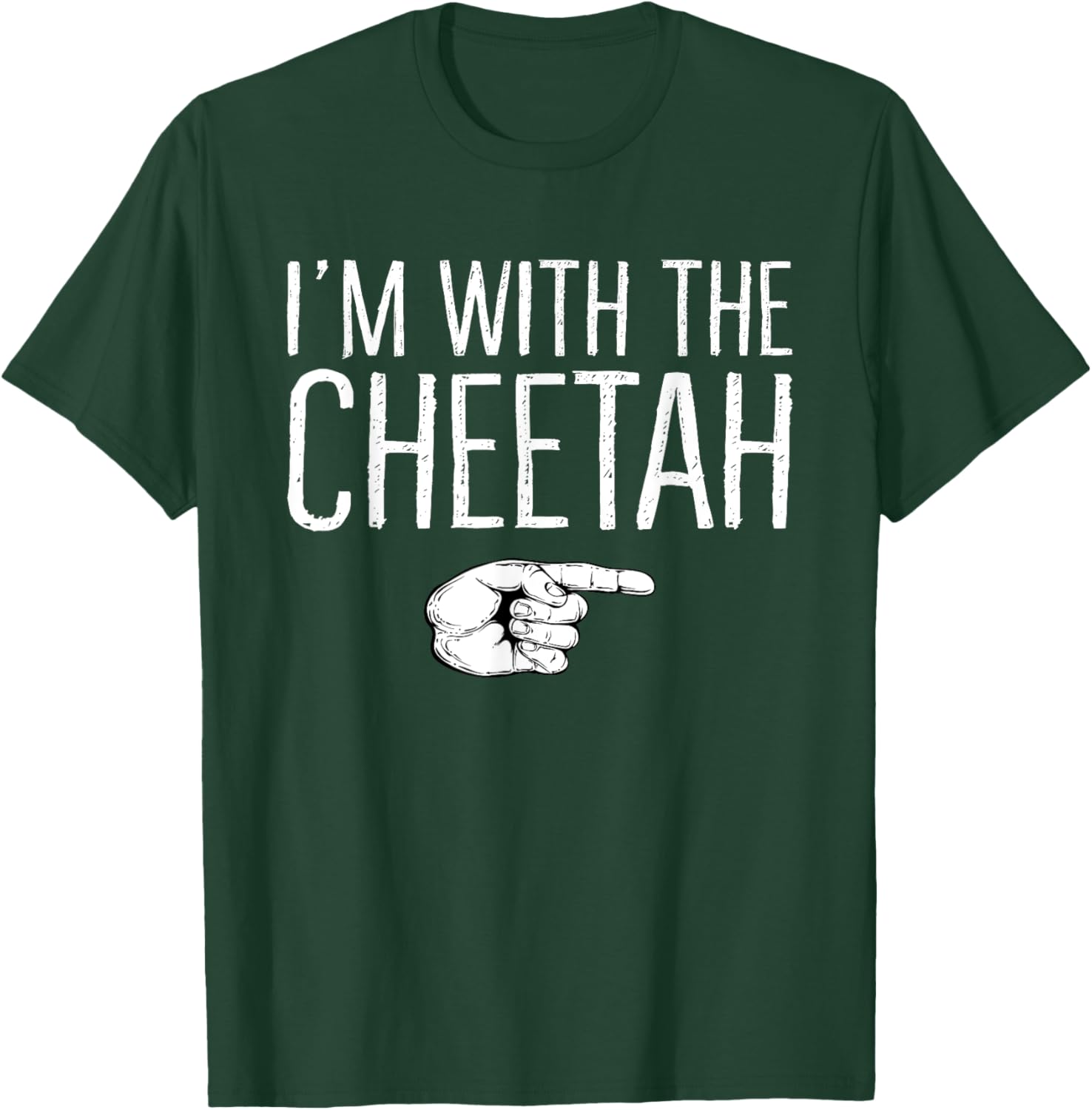 I'm With The Cheetah Matching Costume Lazy Halloween Party T-Shirt - T-Shirt | Forest