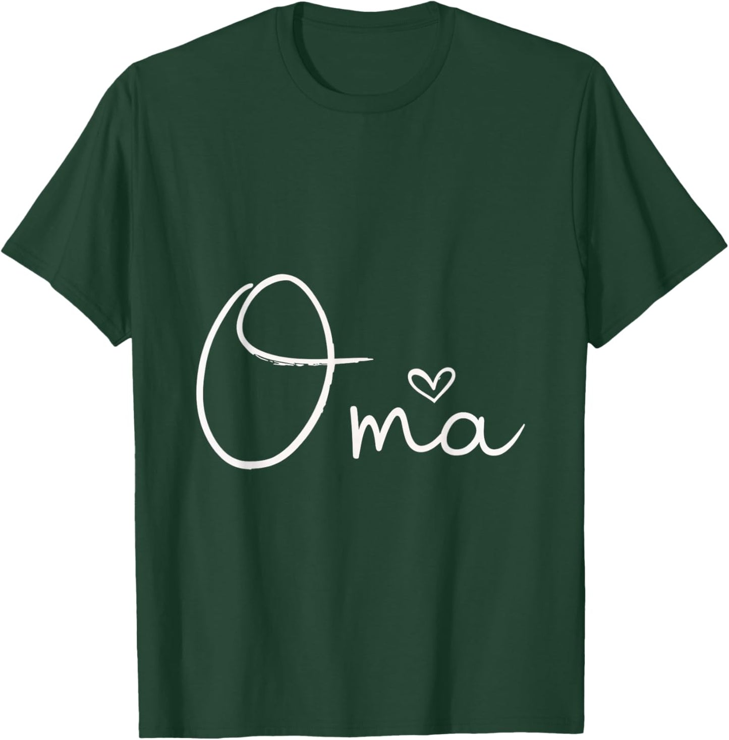 Oma Heart Grandma Love Oma Women Family T-Shirt - T-Shirt | Forest