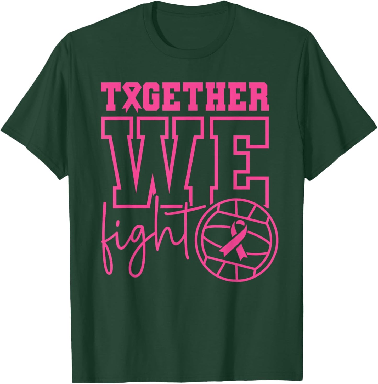 Water Polo Together We Fight Support Breast Cancer Awareness T-Shirt - T-Shirt | Forest