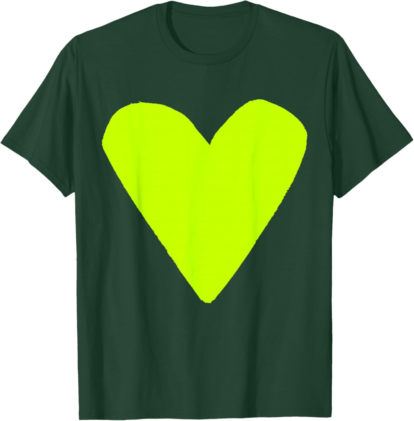 Cute Lime Green Heart T-Shirt - T-Shirt | Forest
