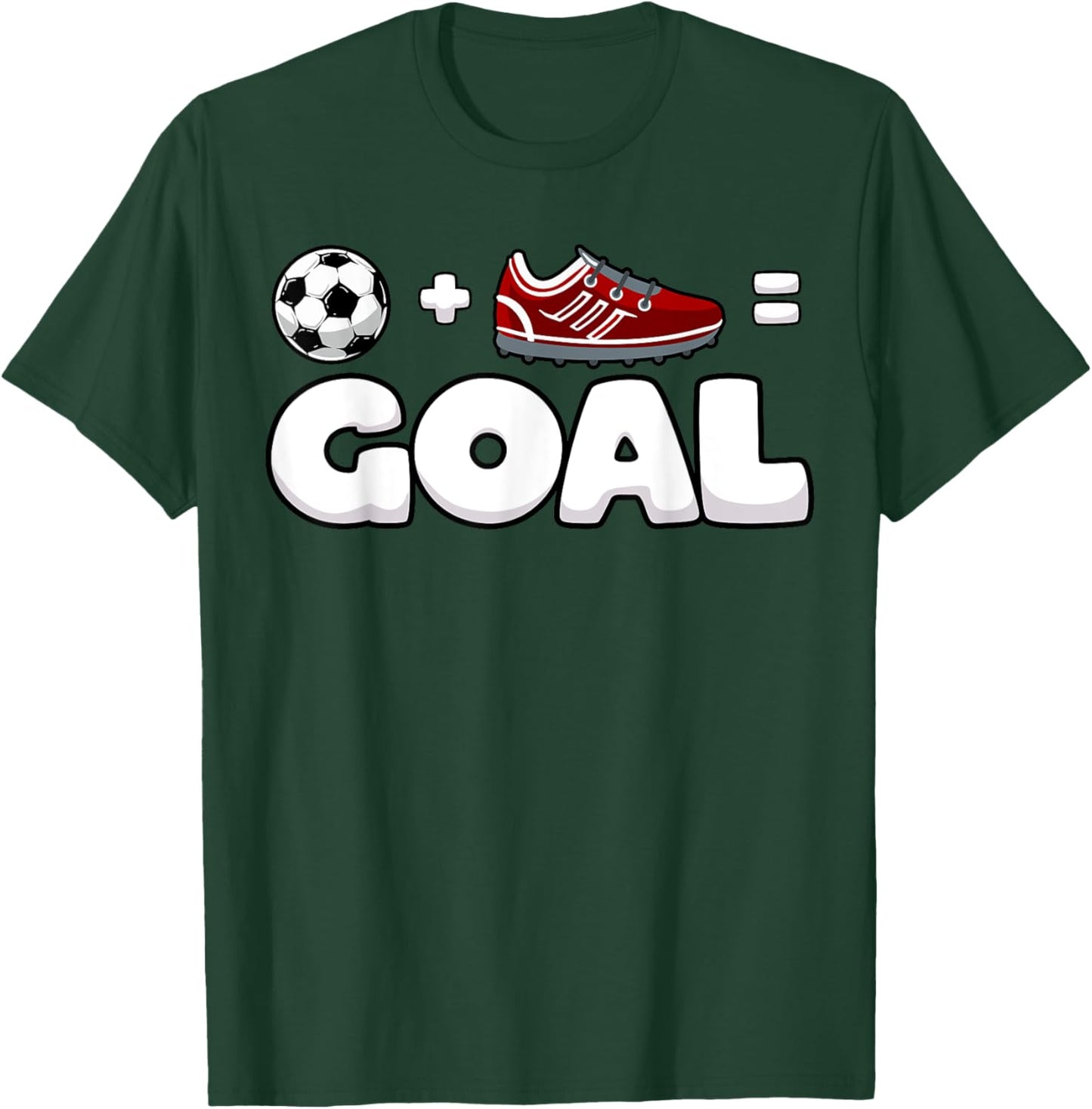 Funny Soccer Player Math Goal Lover Humor Boys Girls Outfit T-Shirt - T-Shirt | Forest