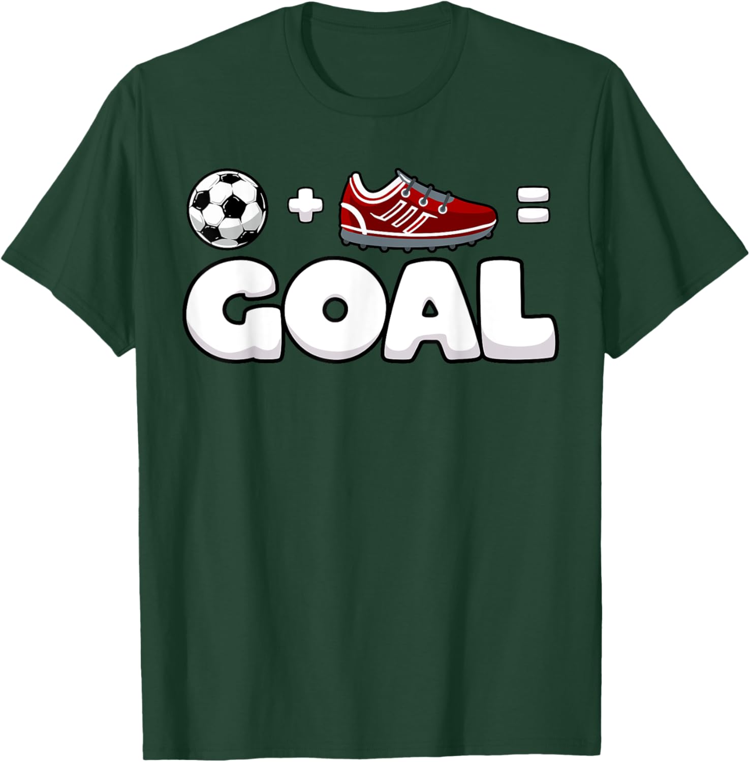 Funny Soccer Player Math Goal Lover Humor Boys Girls Outfit T-Shirt - T-Shirt | Forest