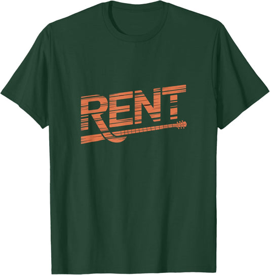 Rent Guitar Music Musical Theatre Broadway T-Shirt - T-Shirt | Forest