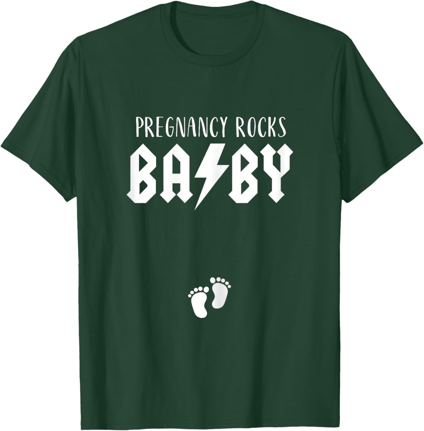 Pregnancy Rock Pregnant Mom Baby Announcement Band Music T-Shirt - T-Shirt | Forest