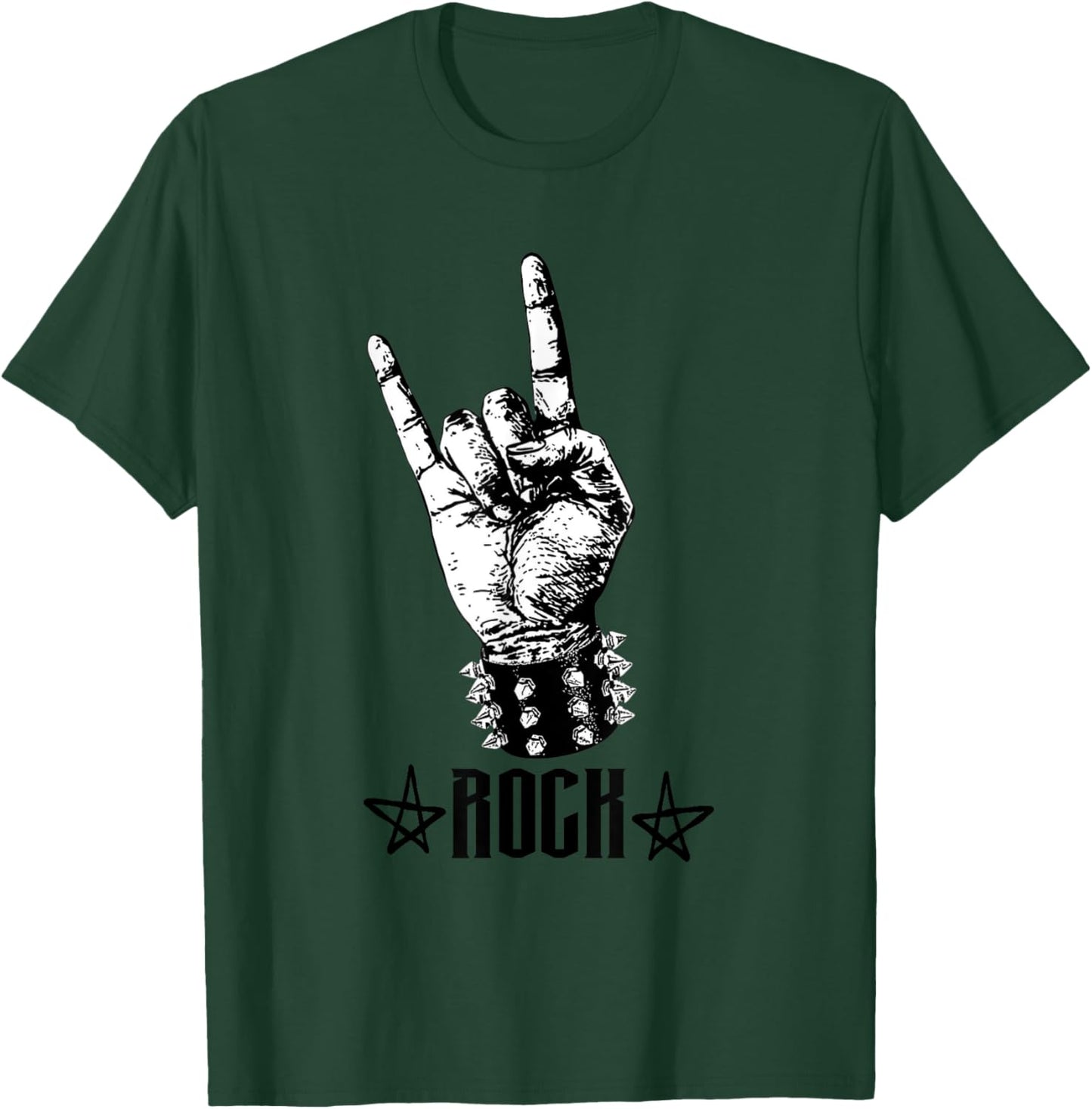 Born To Be Rock Star - Cool Hand Horns Design T-Shirt - T-Shirt | Forest