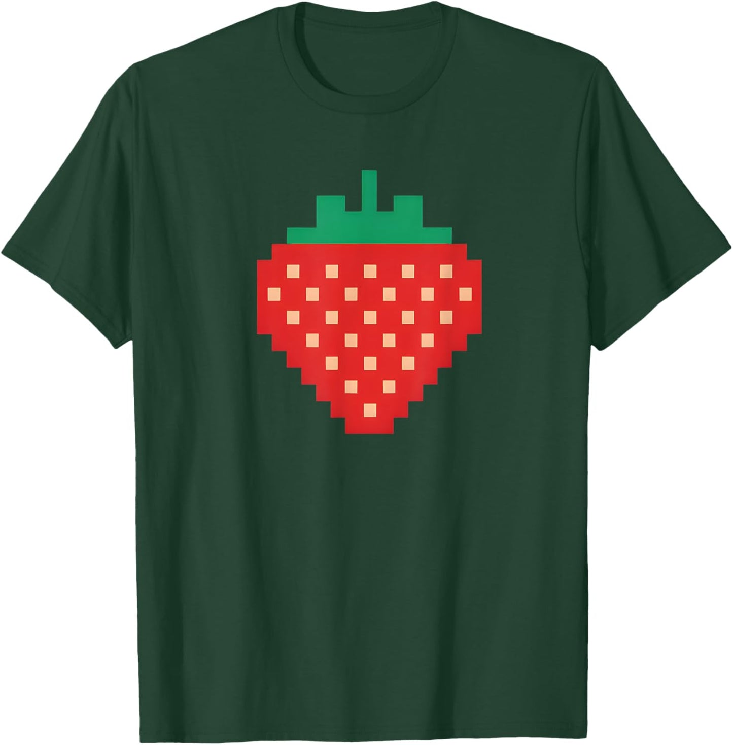 Pixel Strawberry 80s Video Game Halloween Costume T-Shirt - T-Shirt | Forest