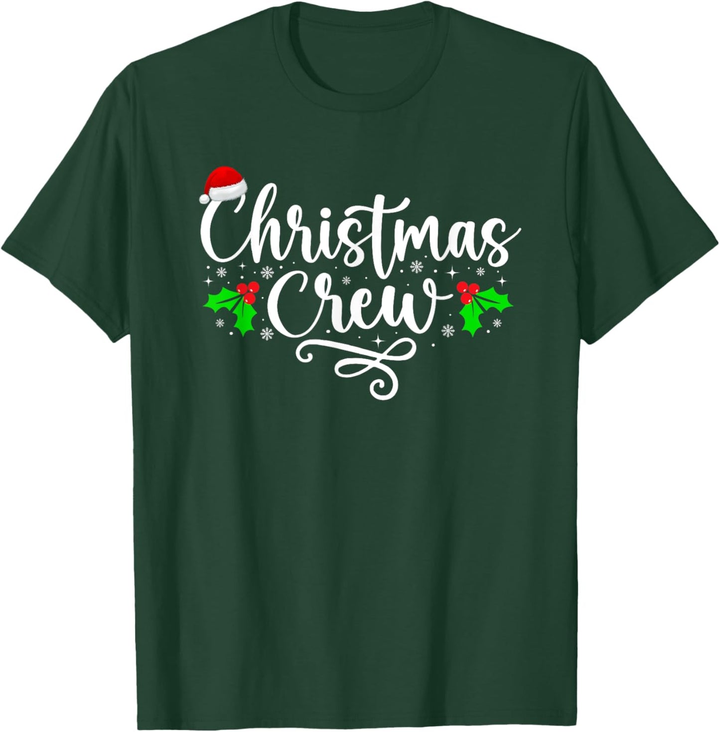 Christmas Crew Xmas Light Matching Family Pajama Funny Xmas T-Shirt - T-Shirt | Forest
