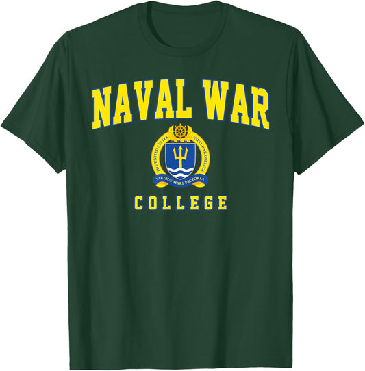 Naval War College Arch Vintage Sports Design Men Women T-Shirt - T-Shirt | Forest