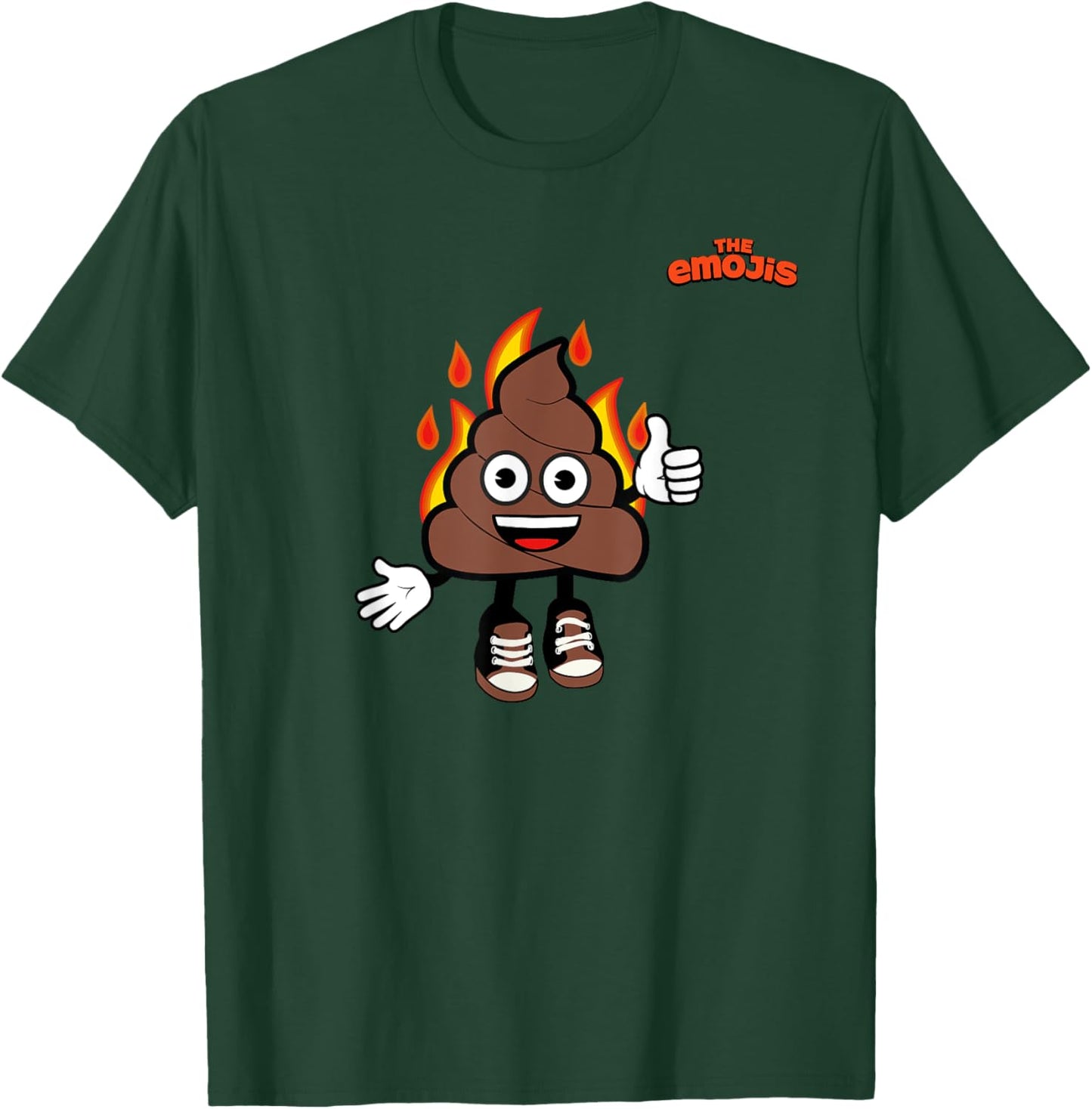 Emoji Happy Fire Poo Thumb Up T-Shirt - T-Shirt | Forest