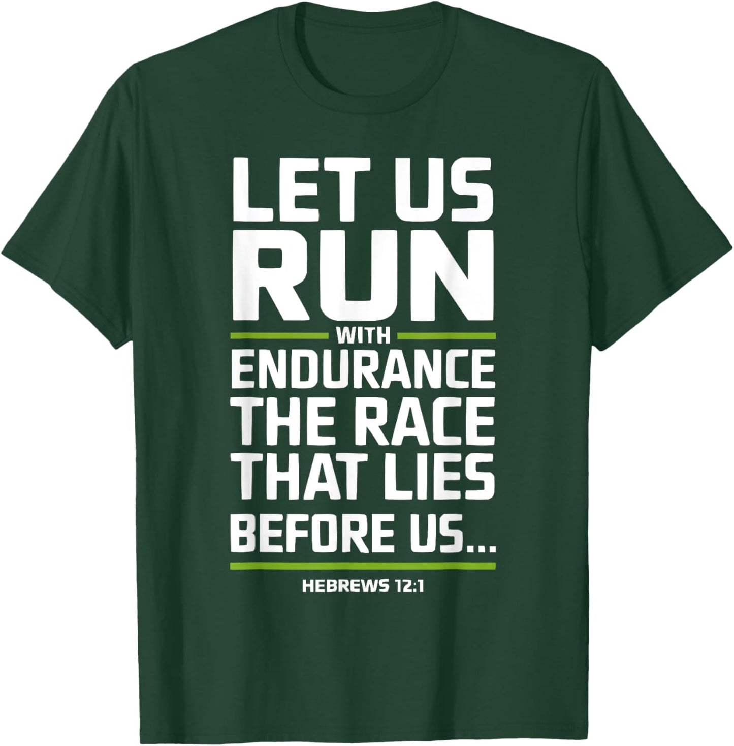 Running Jesus Christ Religion Christian Runner Christianity T-Shirt - T-Shirt | Forest