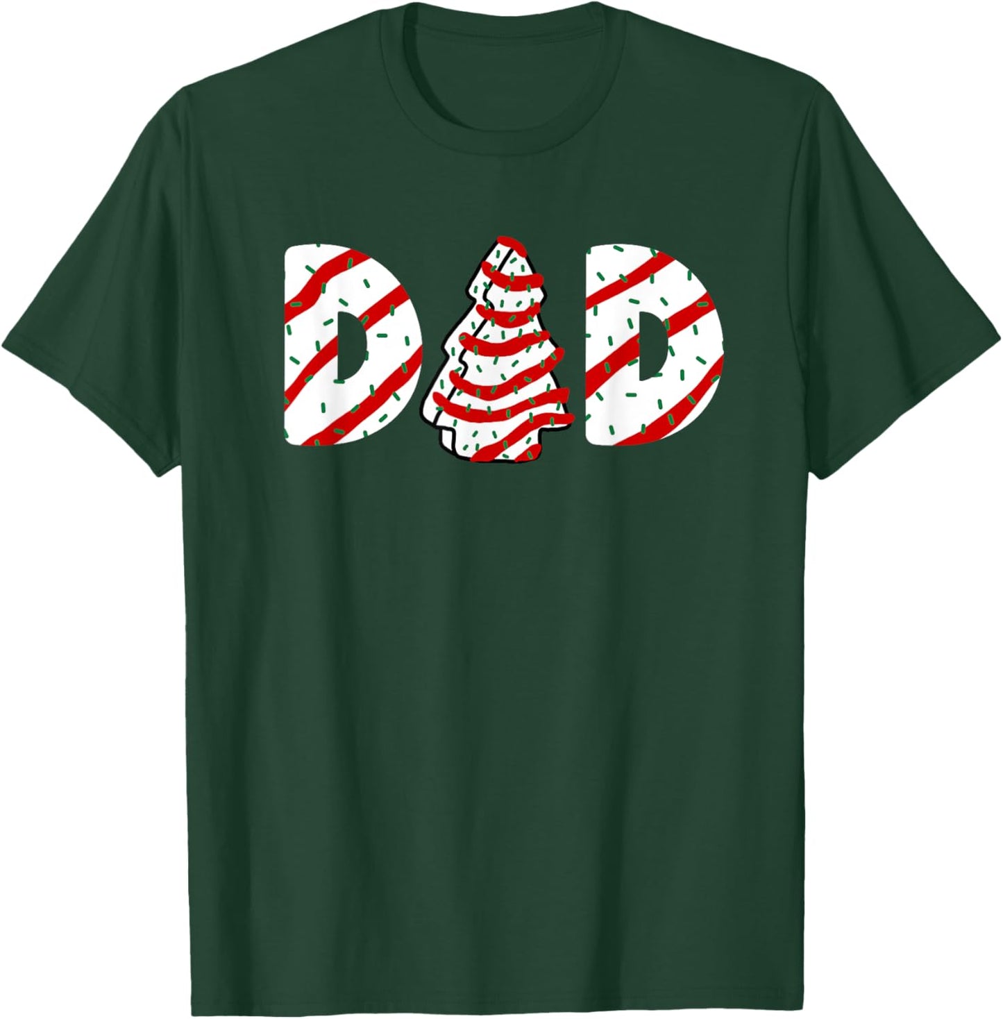 Christmas Tree Cake Matching Family Party Pajama Dad T-Shirt - T-Shirt | Forest