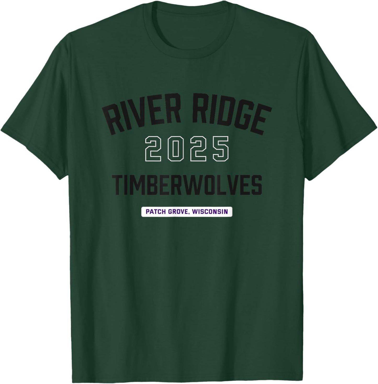 River Ridge Timberwolves Patch Grove, Wisconsin 2025 T-Shirt - T-Shirt | Forest