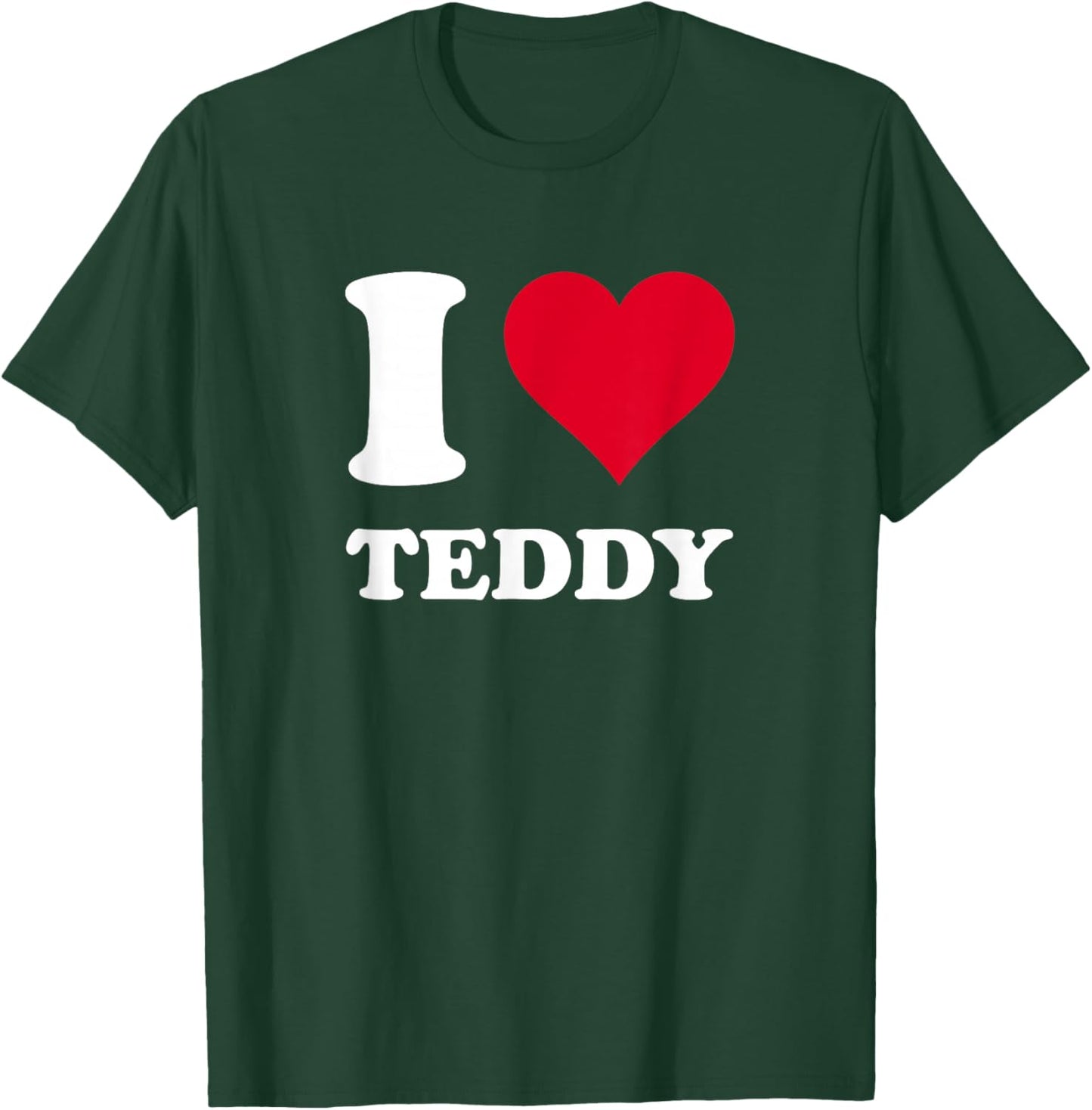Red Heart I Love Teddy T-Shirt - T-Shirt | Forest