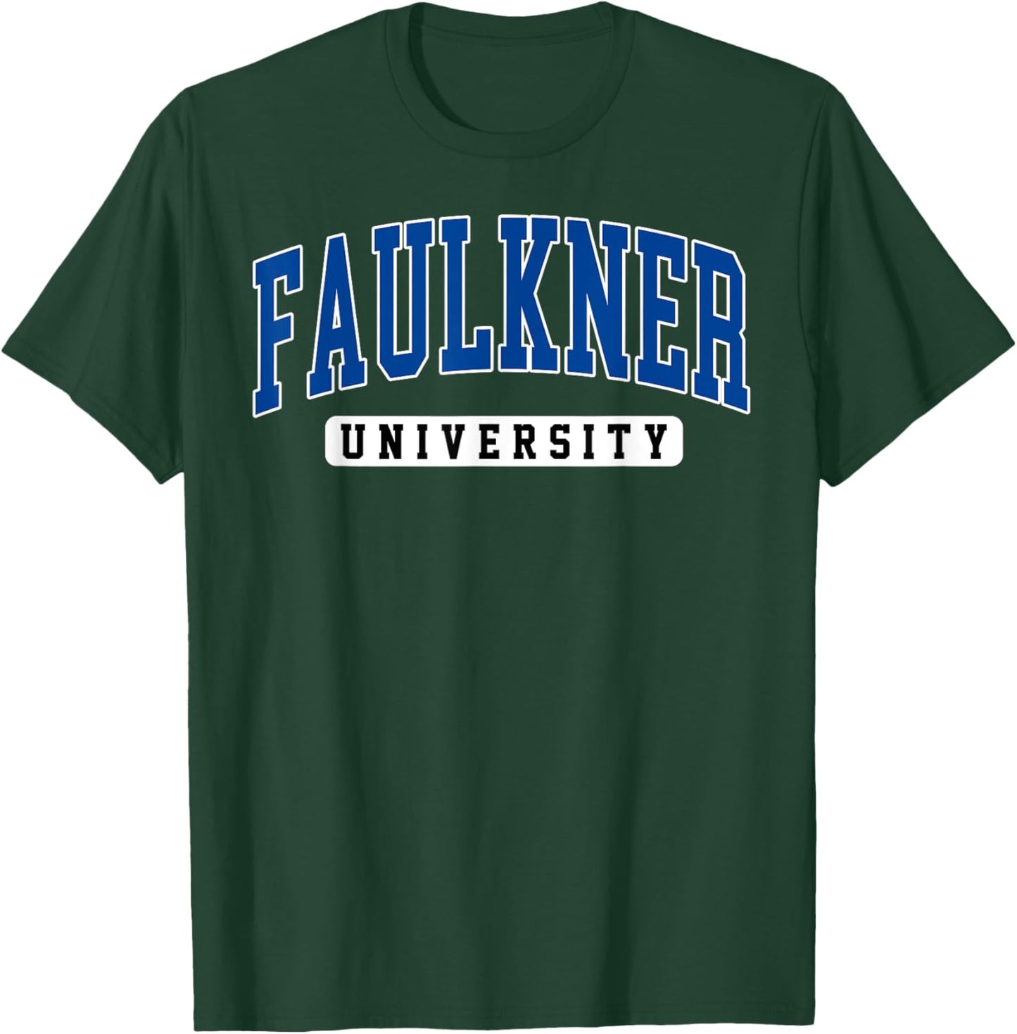 Faulkner University Arch Vintage Sports Design Women T-Shirt - T-Shirt | Forest