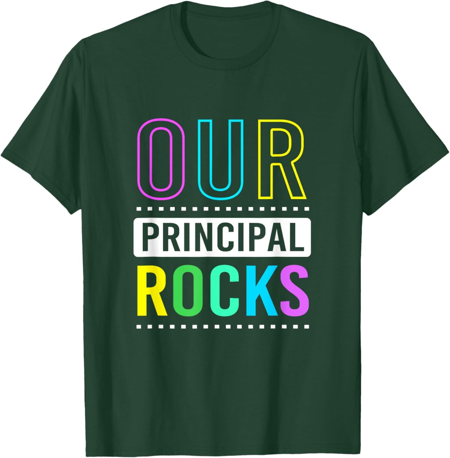 Retro Vibe School Principal Our Principal Rocks T-Shirt - T-Shirt | Forest