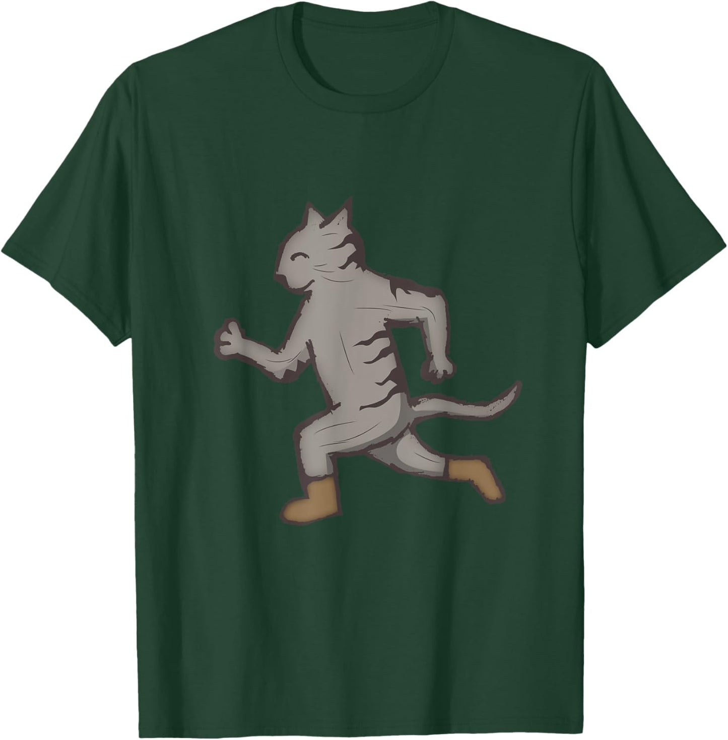 Cat jogging running T-Shirt - T-Shirt | Forest