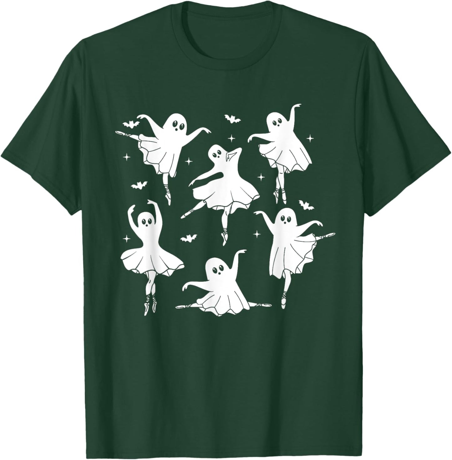 Funny Halloween Ghost Shirt For Dance Teacher Ballet Dancer T-Shirt - T-Shirt | Forest