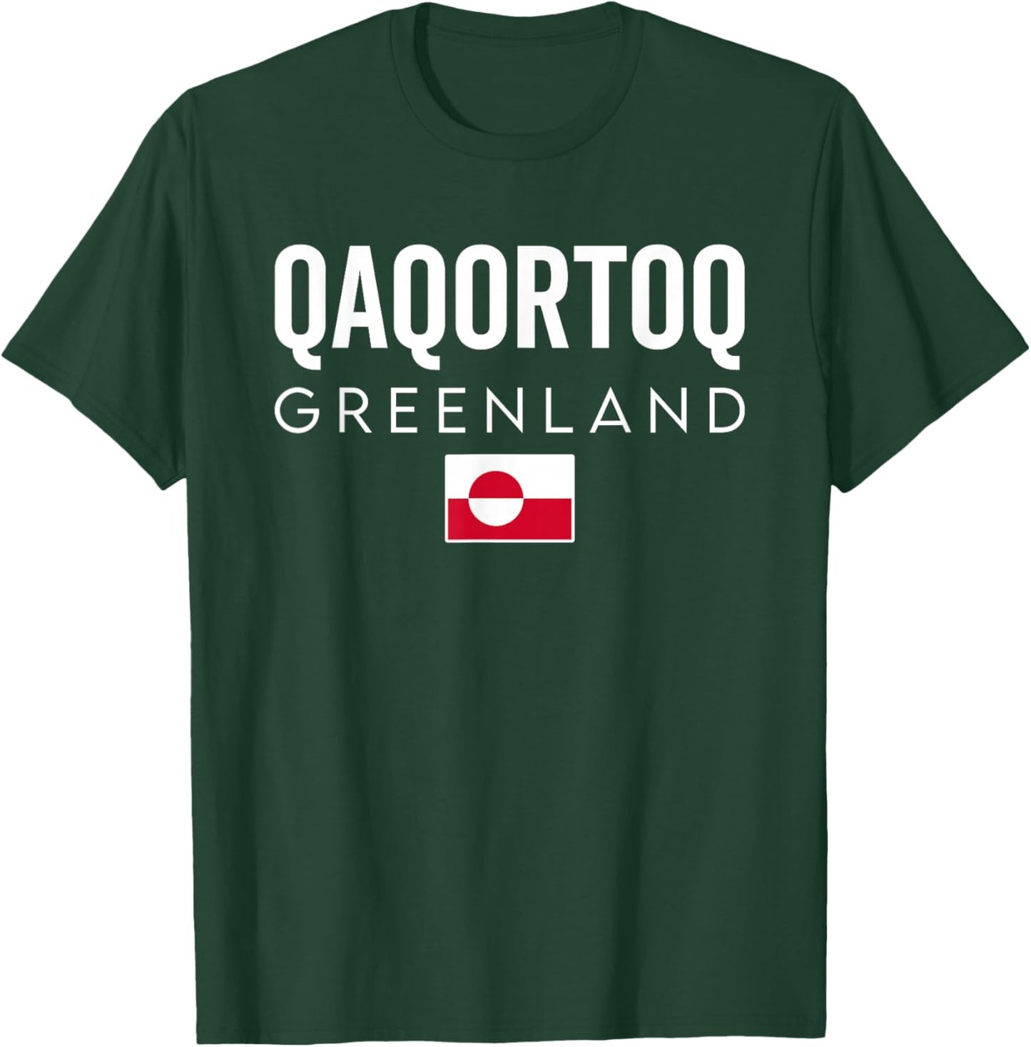Qaqortoq Greenland Flag Vacation Travel Souvenir T-Shirt - T-Shirt | Forest