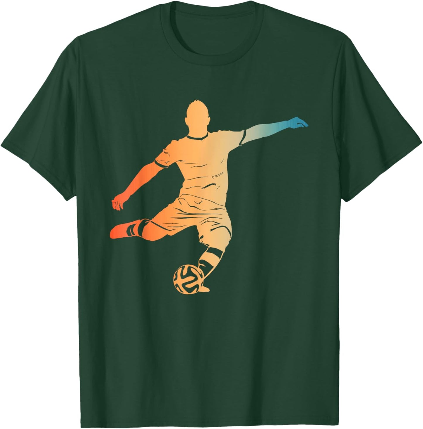 Silhouette Soccer Player Goalkeeper Lover Soccer Boy T-Shirt - T-Shirt | Forest