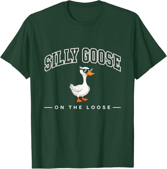 On The Loose Goose Duck Funny Quirky T-Shirt - T-Shirt | Forest