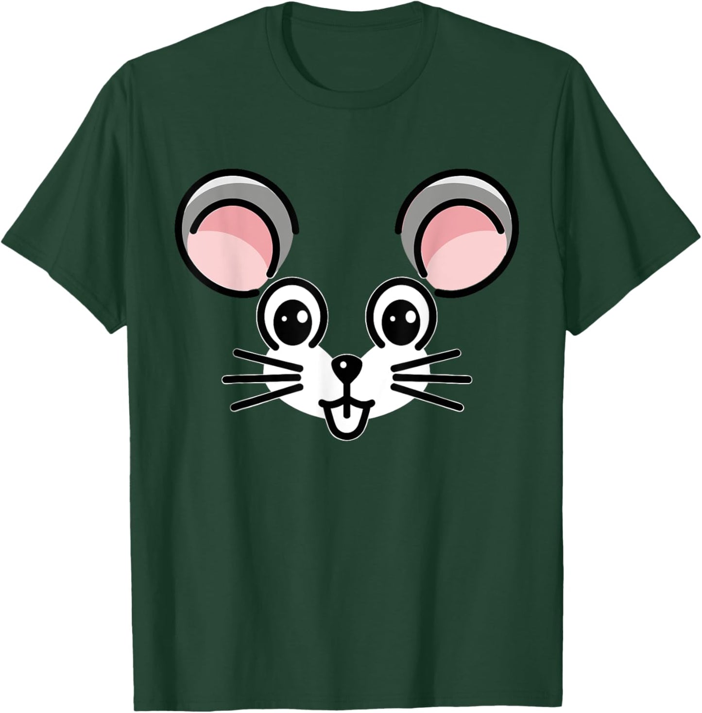 Halloween Mouse Face Costume Kids Cute Animal Themed T-Shirt - T-Shirt | Forest