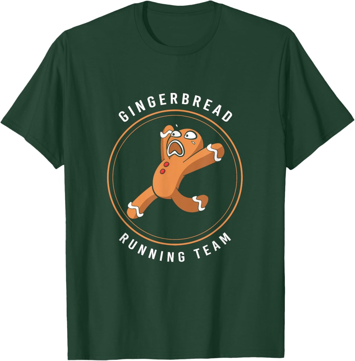 Gingerbread Christmas Cookie Running Team T-Shirt - T-Shirt | Forest