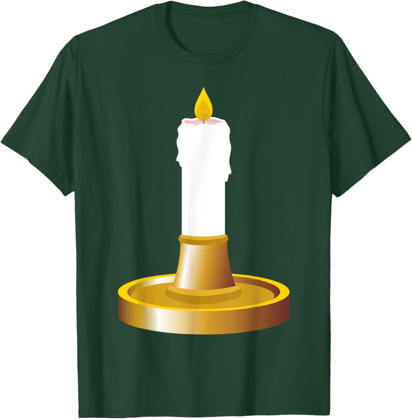 Candlestick Costume Men Women Kids Black Cartoon Cosplay Halloween T-Shirt - T-Shirt | Forest