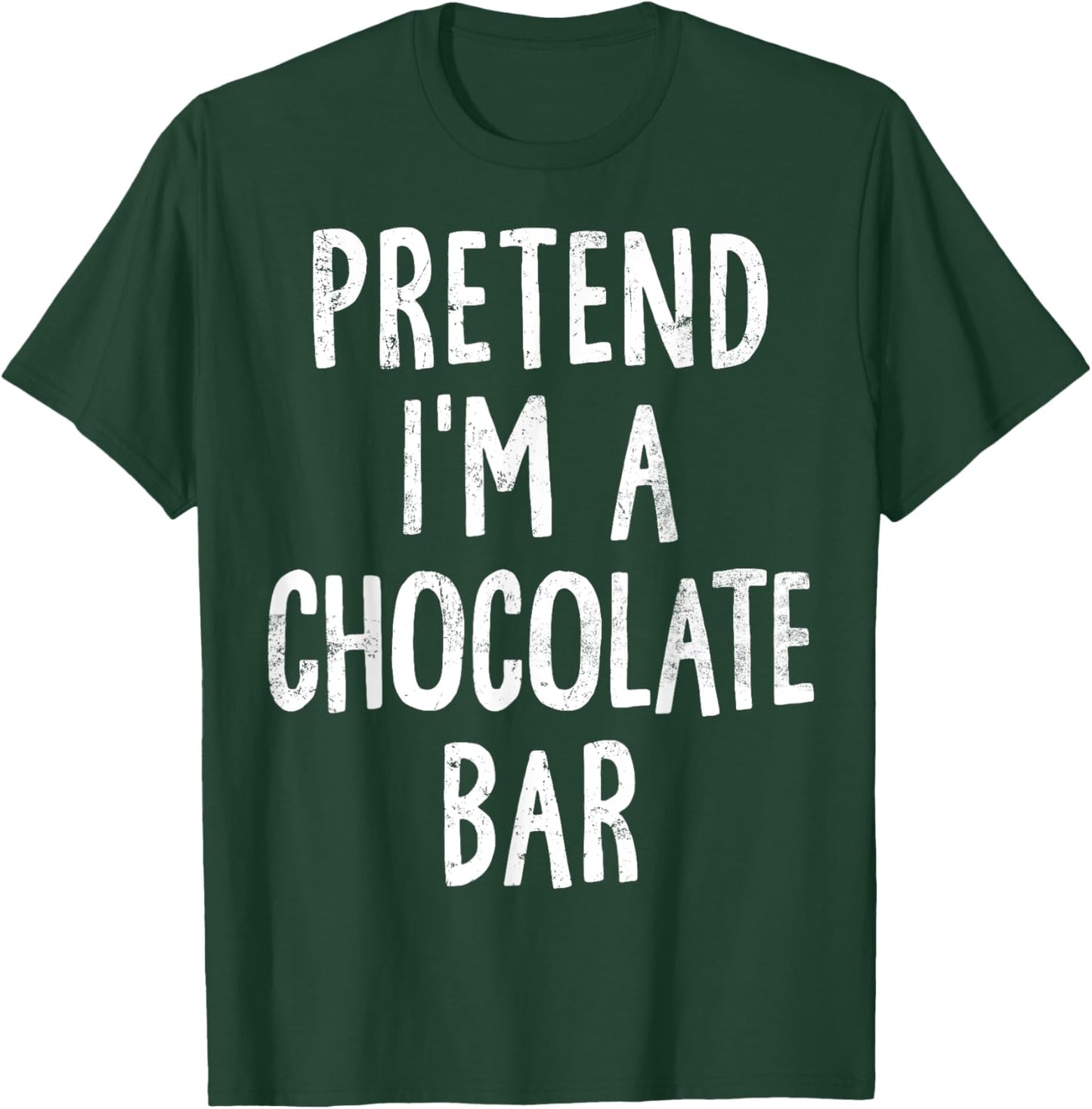 Pretend I'm A Chocolate Bar Lazy Easy Halloween Costume T-Shirt - T-Shirt | Forest