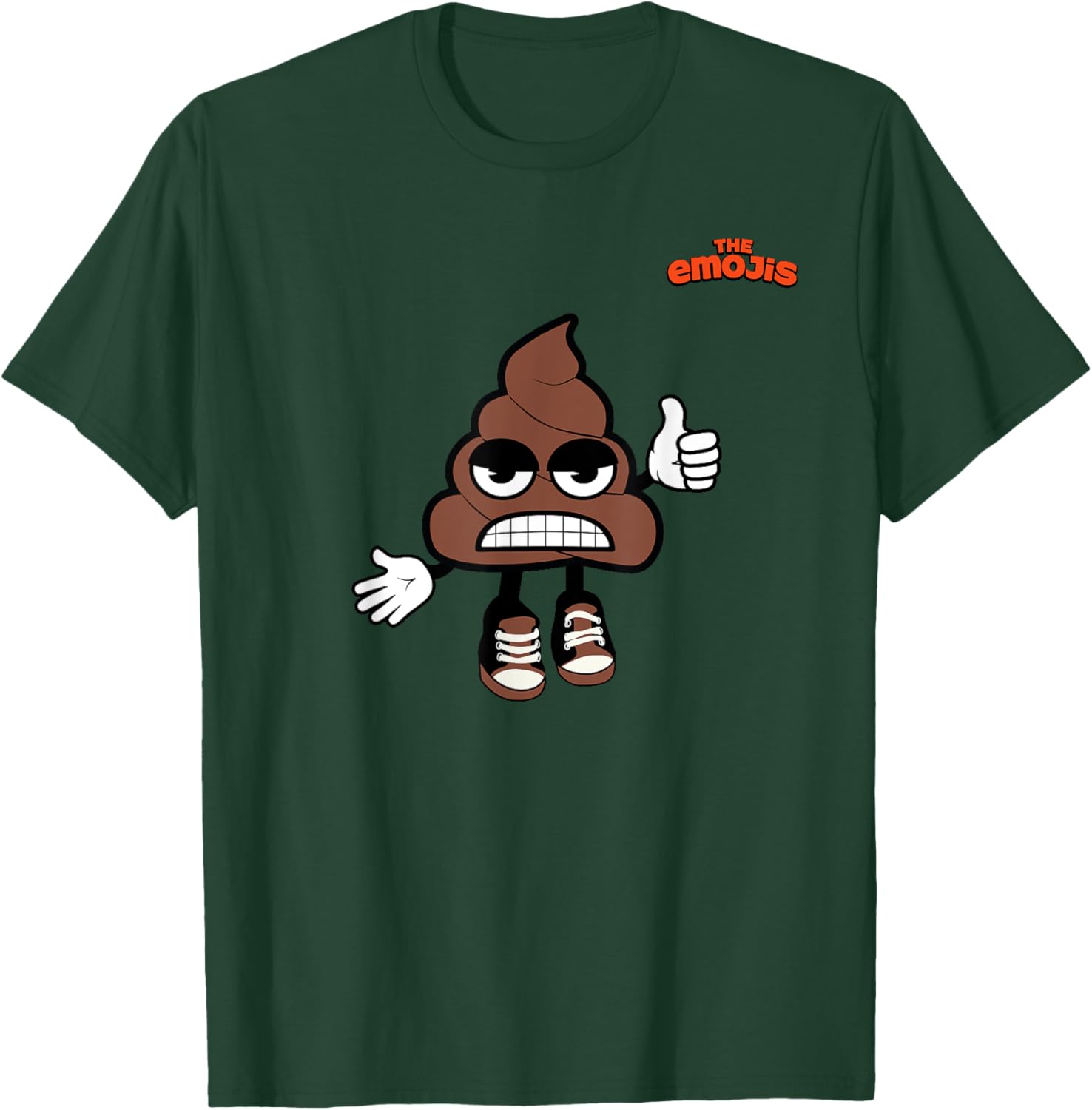 Emoji Big Eyebrows Angry Sad Poo Thumb Up T-Shirt - T-Shirt | Forest