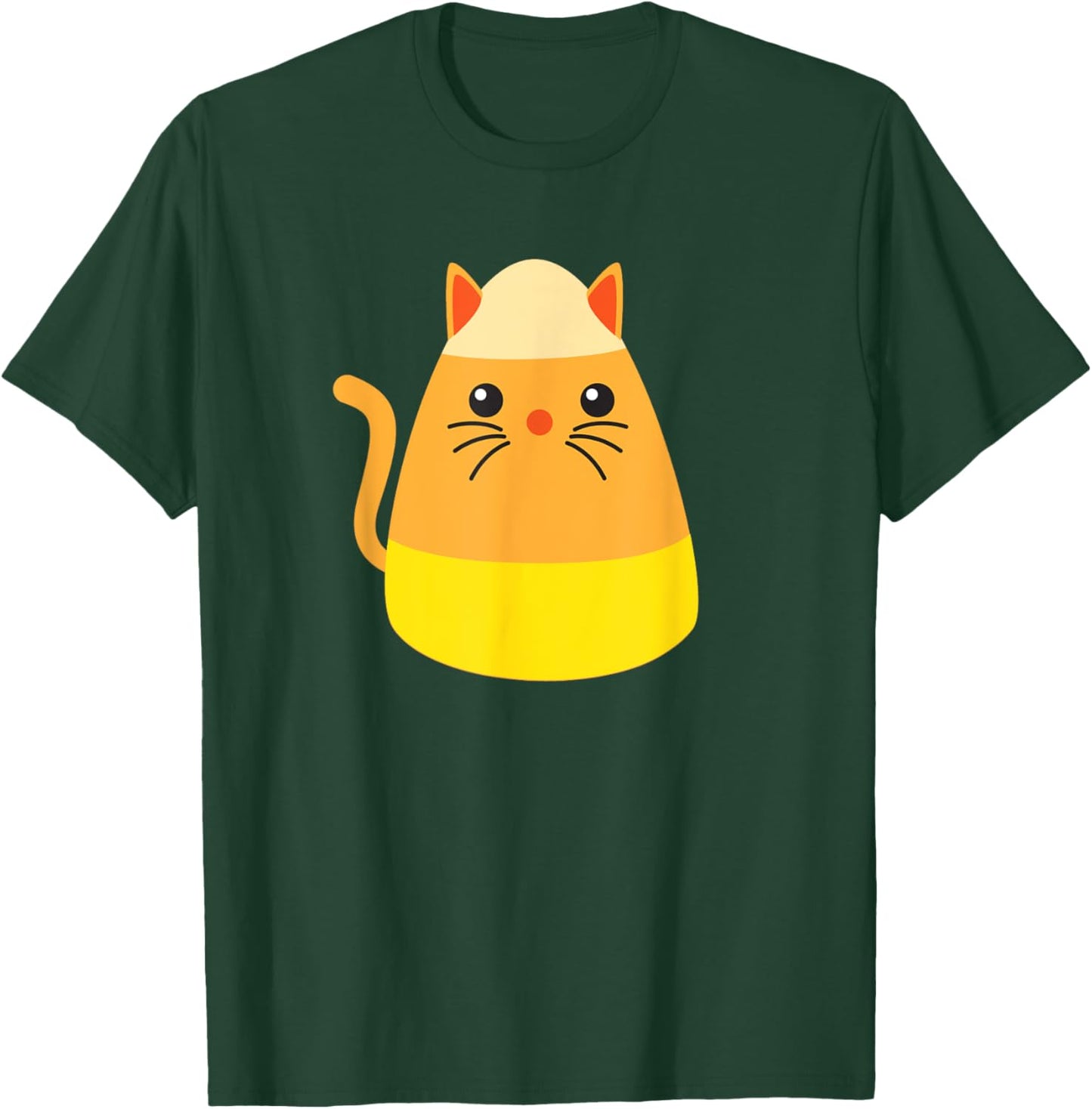 Candy Corn Cat Costume Halloween Kids Cat Candy Corn T-Shirt - T-Shirt | Forest
