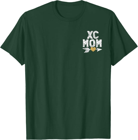 XC Mom Cross Country Runner Long Distance Running Mother T-Shirt - T-Shirt | Forest
