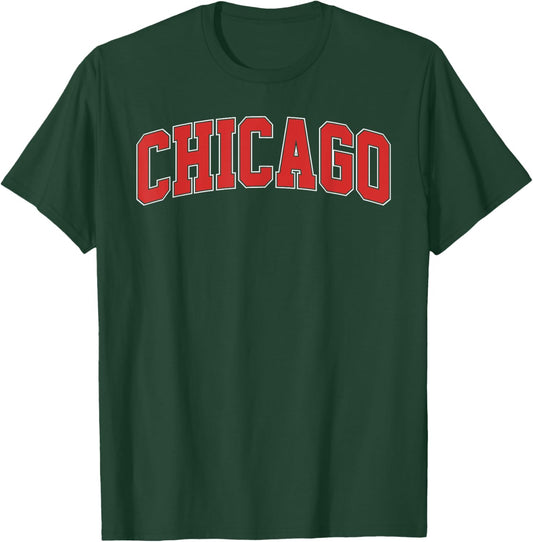 Chicago Red Text Throwback Design Women Kids T-Shirt - T-Shirt | Forest