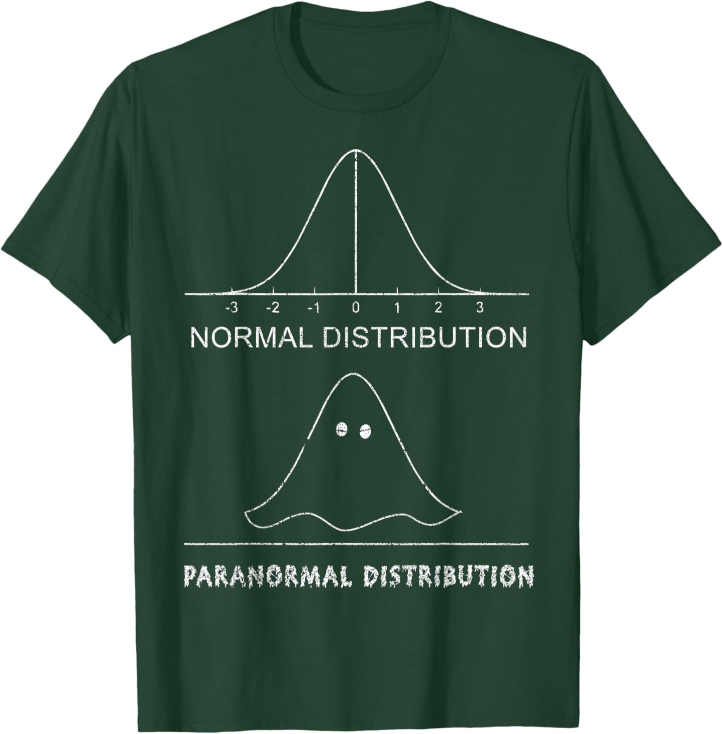 Normal Paranormal Distribution Funny Math Ghost Halloween T-Shirt - T-Shirt | Forest
