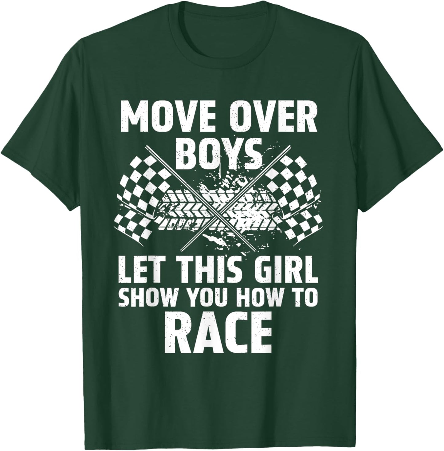 Funny Race Car Driver Art For Girls Women Kids Racing Lover T-Shirt - T-Shirt | Forest